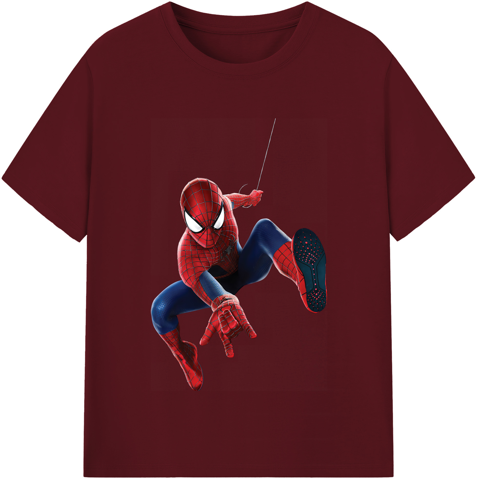 Spider Man スパイダーマン 綿100％半袖Tシャツ（フロントプリント）